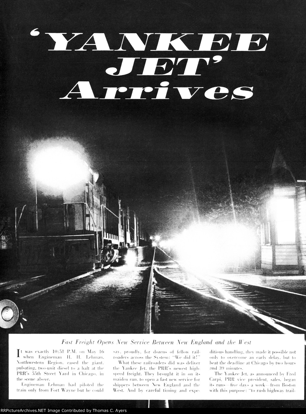 "'Yankee Jet' Arrives," Page 1, 1961